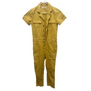 Madewell Short Sleeve Coverall Jumpsuit Sz XS Yellow - Great Cond!